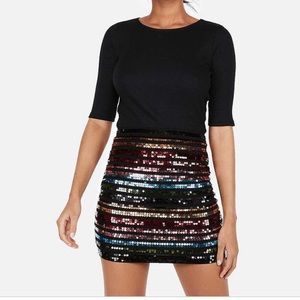 Express multi colored sequin skirt
